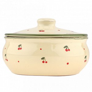 Бочонок (пельменница) керамический "Малый" 1,25л, д14см, h18,5см, "Кантри", с крышкой (Россия)