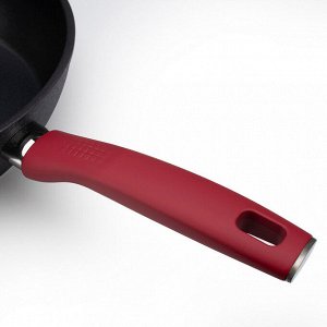 Сковорода с антипригарным покрытием д24см &quot;Грейси&quot;, h7,5см, s2,8мм, дно д14,5см, s4,9мм, глубокая, кованный алюминий, бакелитовая ручка c покрытием &quot;soft touch&quot;, &quot;TalleR&quot; (Китай) Подходит для всех вид