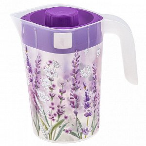 Кувшин пластмассовый "Lavender" 2л, д21см, h14,5см, с крышкой (Россия)