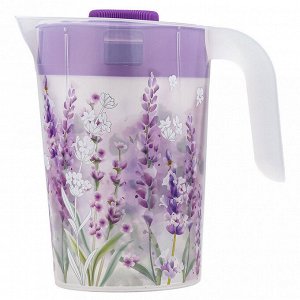 Кувшин пластмассовый "Lavender" 2л, д21см, h14,5см, с крышкой (Россия)