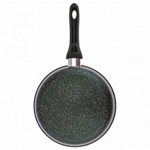 Сковорода с тефлоновым покрытием д24см "Сияние Green", h6,5см, s0,4см, ручка из термостойкого пластика (Россия)