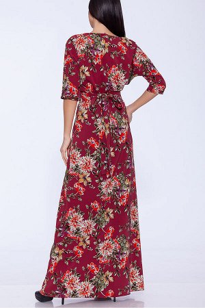 #53459 Платье (Emansipe) Бордовый/цветы