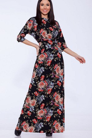 #53462 Платье (Emansipe) Черный/цветы