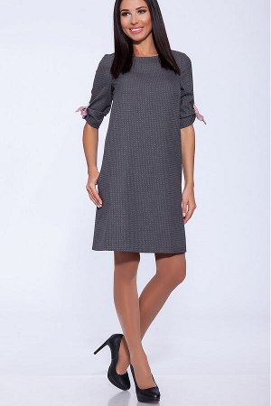 #54959 Платье (VISERDI) Серый/розовая точка