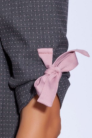 #54959 Платье (VISERDI) Серый/розовая точка