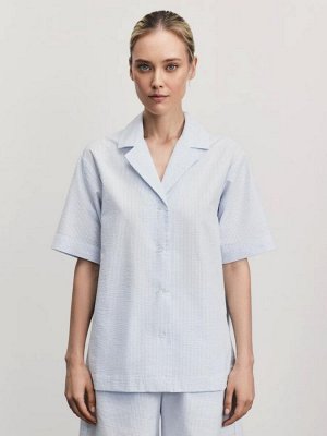 Блузка женская голубой абстракция