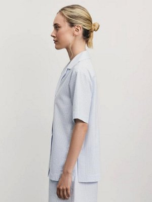 Блузка женская голубой абстракция