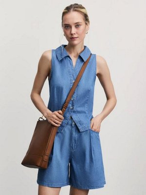 Шорты джинсовые женские голубой индиго
