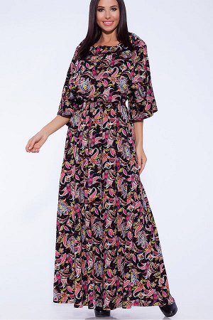 #55616 Платье (Emansipe) Черный/розовые огурцы