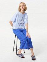 UNIQLO - комплект домашней одежды Муми-тролль с коротким рукавом - 60 LIGHTBLUE