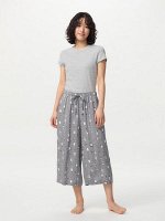 UNIQLO - домашние брюки из вискозы с Муми-троллем - 07 GRAY