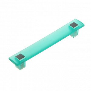 Ручка скоба PLASTIC 007, пластиковая, м/о 128 мм, зеленая
