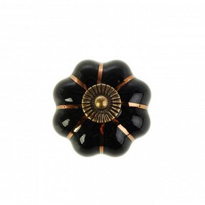 Ручка кнопка керамическая Ceramics 001, чёрная