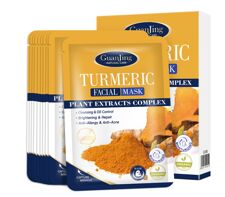GuanJing. Антивозрастная тканевая маска для лица с экстрактом куркумы,Turmeric Facial Mas, 25мл