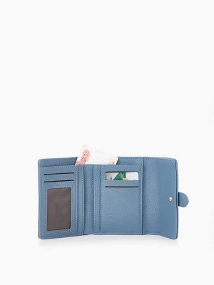 Кошелёк женский на кнопке, цвет голубой