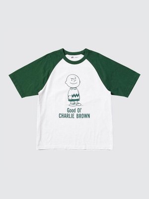 UNIQLO - оверсайз футболка с дизайном Peanuts - 57 OLIVE