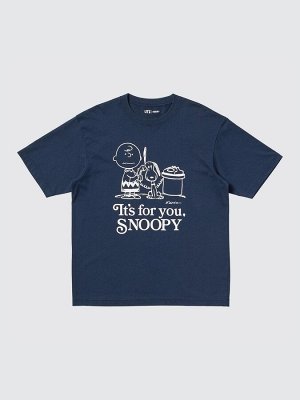 UNIQLO - оверсайз футболка с дизайном Peanuts - 69 NAVY