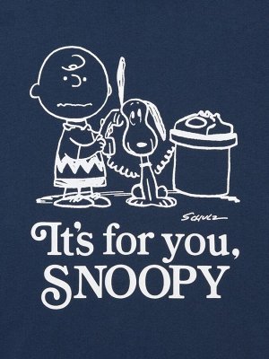 UNIQLO - оверсайз футболка с дизайном Peanuts - 69 NAVY