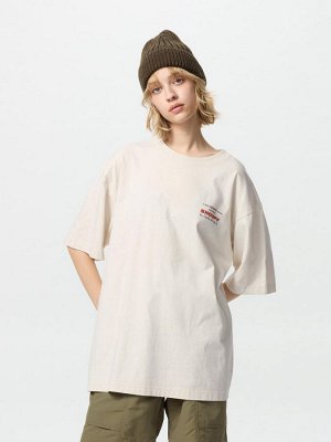 UNIQLO - оверсайз футболка с дизайном Peanuts - 30 NATURAL
