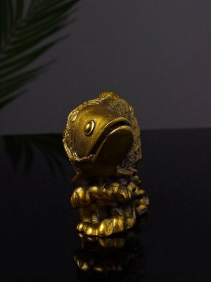 Фигурка гипс «Рыбка фэншуй», 14x5x7.5 см, цвет золотой