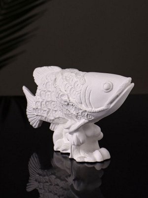 Фигурка гипс «Рыбка фэншуй»,14x7.5x4 см, натуральный