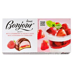 десерт BONJOUR Клубника со сливками 232 г 1/9