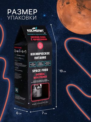 Космическое питание «Овсянная каша с черносливом», в тюбике, 115 г