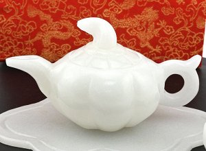 Китайский чайный набор из кварца белого на 4 персоны