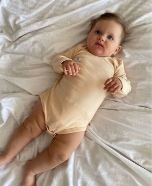 Боди с длинным рукавом Бежевый
