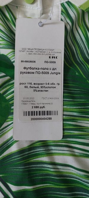 Футболка-поло с длинным рукавом