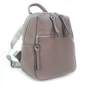 Рюкзак Borgo Antico. Кожа. 6102 l.grey/grey