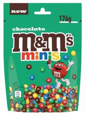Шоколадное драже M&M's Minis Chocolate (Минис Шоколад) 176 гр