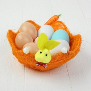 Корзинка для пасхальных яиц "Зайка", цвета МИКС