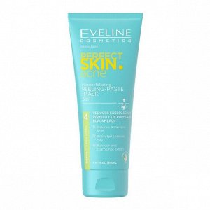 Eveline Пилинг - паста - маска Микроотшелушивающая PERFECT SKIN ACNE, 75мл
