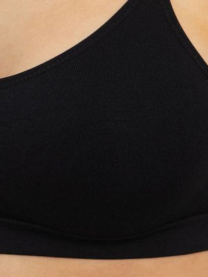 Бесшовный комплект нижнего белья Seamless, топ + стринги. Черный цвет