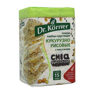 Dr.Korner Хлебцы 100г  Кукурузно-рис. с чиа и льном