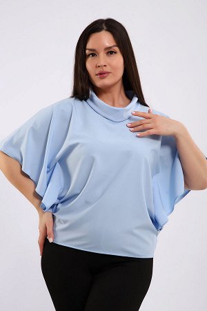 Блузка Варианты расцветки: голубой
Ткань: индо, Состав: Вискоза 15%/ эластан 5%/ П/Э 80%
Очаровательная, очень женственная блузка из легкой, струящейся ткани - индо. В составе ткани есть вискоза, поэт