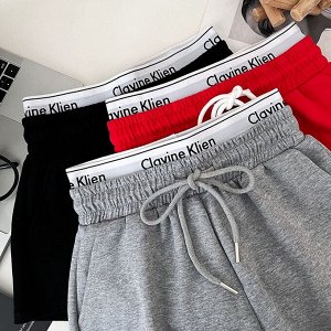 COSMOСOLLECTION_WEAR Шорты короткие с эластичной резинкой, с двойной талией, серый
