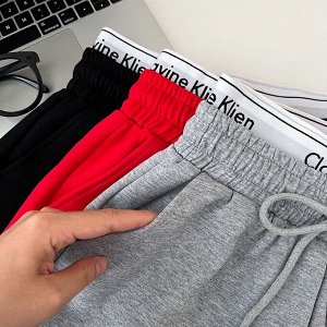 COSMOСOLLECTION_WEAR Шорты короткие с эластичной резинкой, с двойной талией, серый