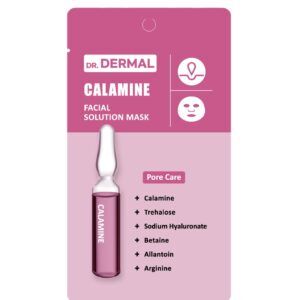 DR.DERMAL FACIAL SOLUTION MASK CALAMINE 25ml Тканевая маска для лица для сужения пор с каламином 25мл