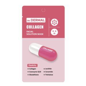 DR.DERMAL FACIAL SOLUTION MASK COLLAGEN 25ml Тканевая маска для лица с коллагеном 25мл