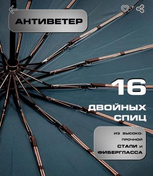 Зонт женский однотонный автомат с карабином цвет Изумрудный