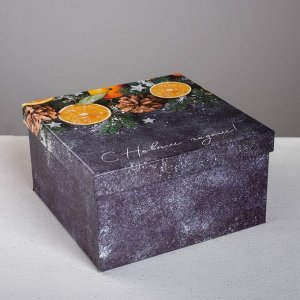 Набор подарочных коробок 6 в 1 «Мандариновый», 10 х 10 х 6 - 20 х 20 х 11 см