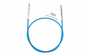 42173 Knit Pro Тросик для съемных спиц SmartStix, длина 35см (готовая длина спиц 60см), синий