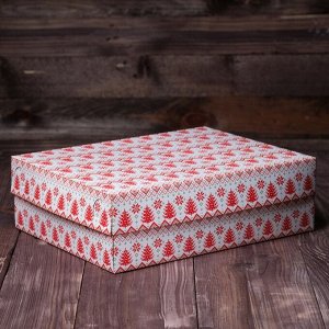 Коробка на 12 капкейков "Вязанка", 32,5 х 25,5 х 10 см
