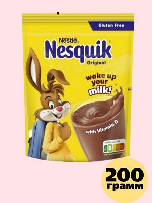 Быстрорастворимый какао напиток Nesquik Nestle пакет 200 гр