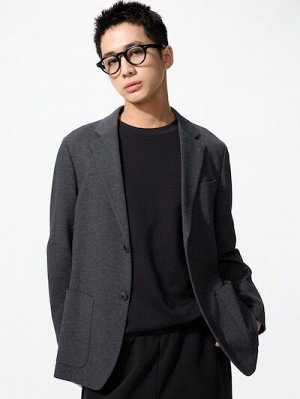UNIQLO - трикотажный пиджак-куртка - 08 DARK GRAY
