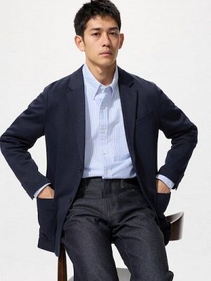 UNIQLO - трикотажный пиджак-куртка - 69 NAVY