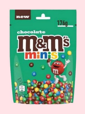 Шоколадное драже M&M's Minis Chocolate (Минис Шоколад) 176 гр