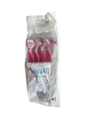 Станки одноразовые женские Simply Venus3 Basic с 3 лезвиями, 4шт
